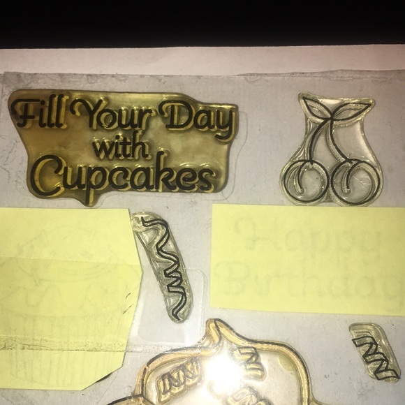$4 sale💞 Hand stamped card with Cupcake stamp set! -8 clear stamps - Picture 6 of 8